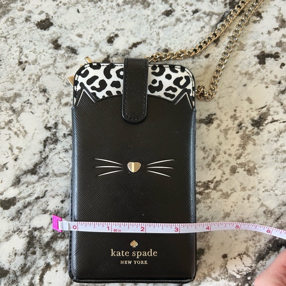Kate Spade Leather Meow Cat Phone Crossbody Purse - Picture 10 of 10